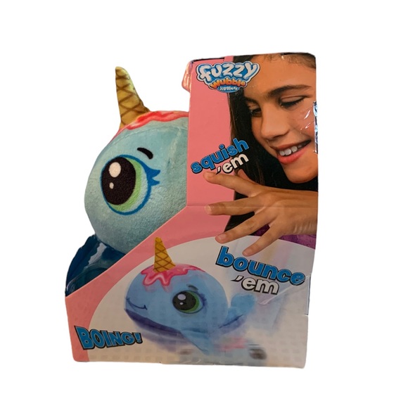 Fuzzy Wubble Jigglers Sprinkles the Narwhal - Picture 5 of 6